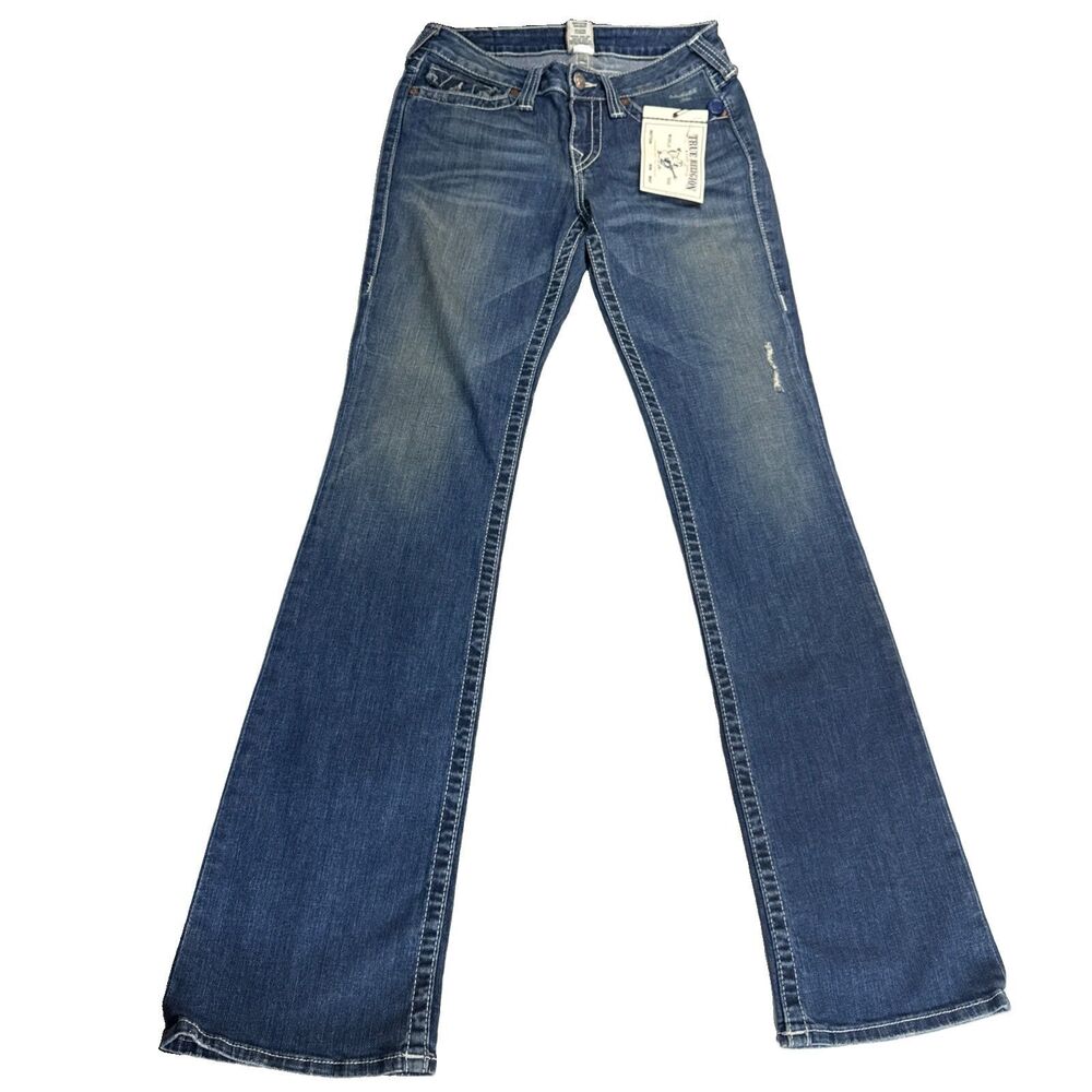 True Religion Becky Jeans Womens 28 Low Rise Bootcut NWT Vintage 2003 Guru USA